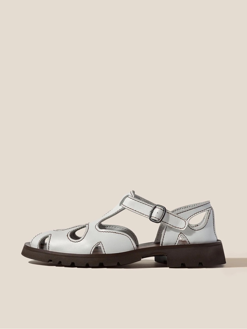 Hereu Sandals White Leather